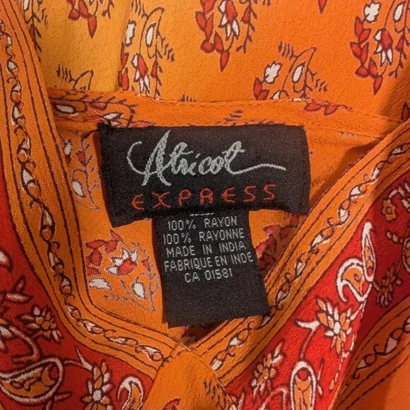 Vintage orange midi slip dress - Picture 8 of 10